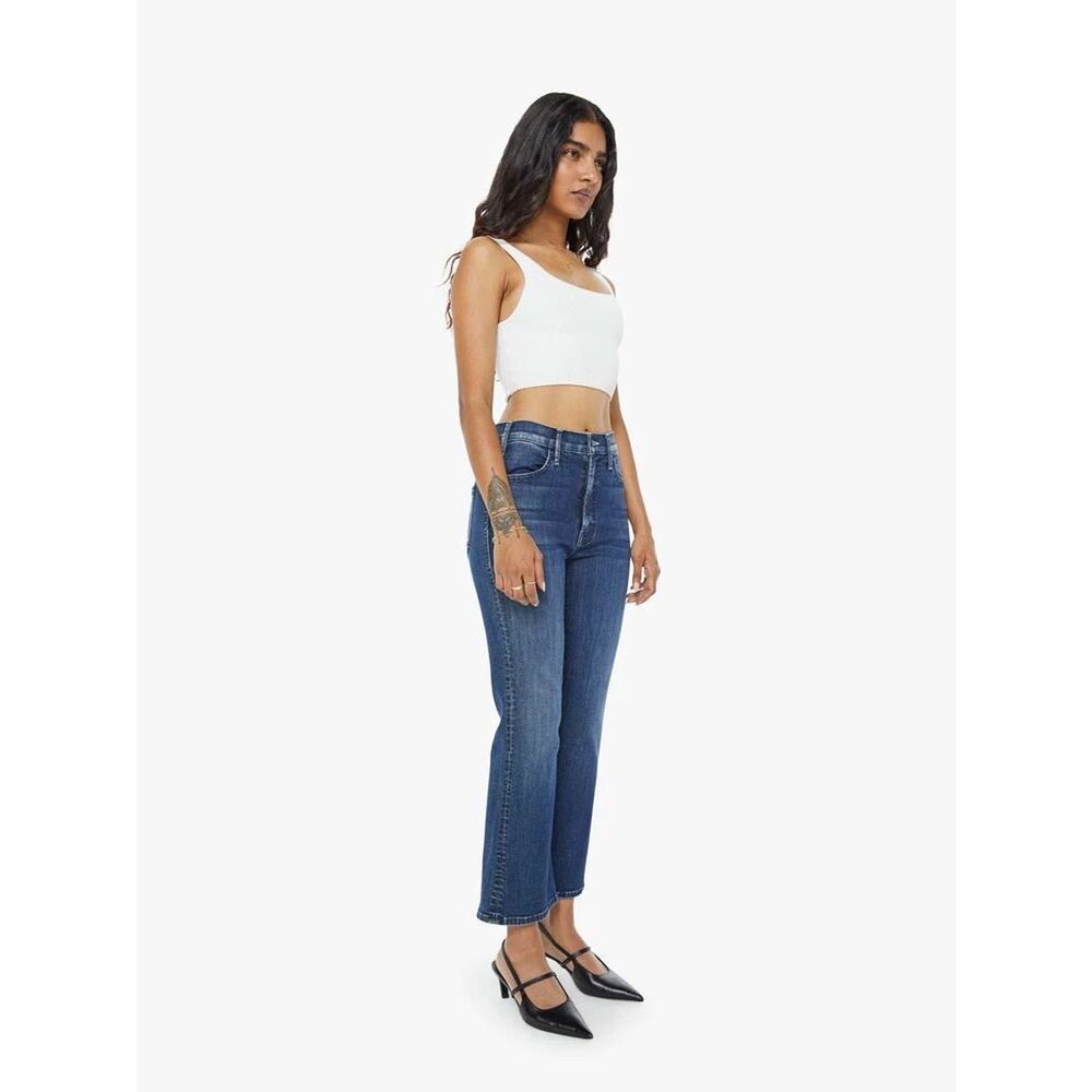 MOTHER The Hustler Ankle High Rise Flare Jeans Blue Size 25 - Picture 4 of 8